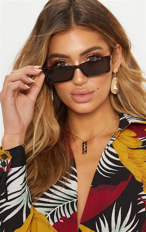 brown sunglasses rectangle